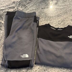 The North Face Black and Gray Performance Outfit thermal layers